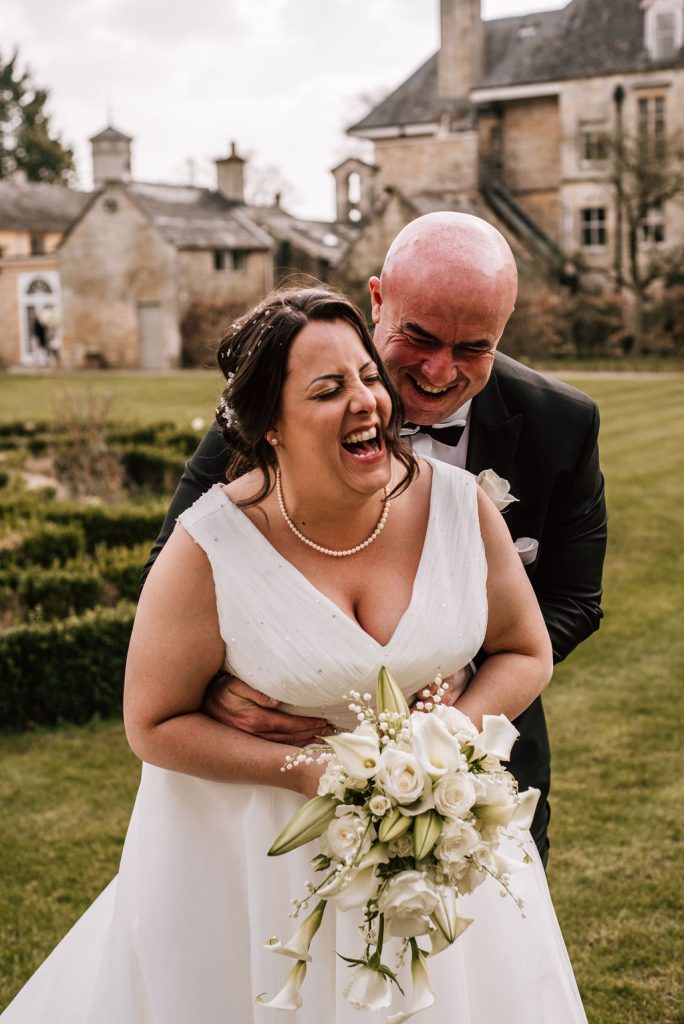 Bride and groom Gloucestershire wedding
