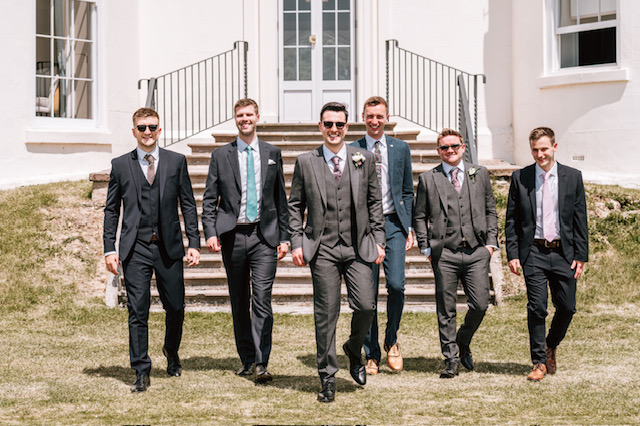 groom and groomsmen at tewkesbury park hotel