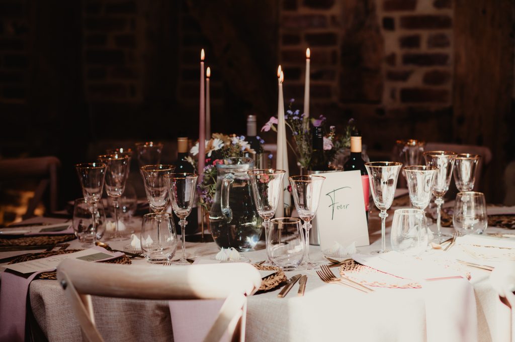 Beautiful centre pieces at barns and yard
