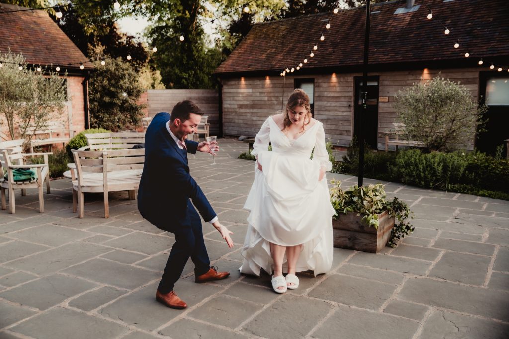 Wedding slippers at Barns & Yard